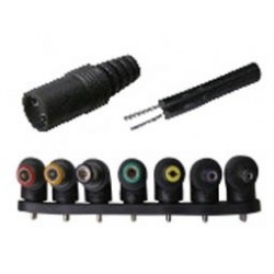 MULTI PLUGS SET WITH CABLE 1m [7 PIECES] ΚΑΛΩΔΙΟ ΜΕ ΒΥΣΜΑΤΑ ΡΕΥΜΑΤΟΣ HH001 YWE