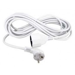 POWER CABLE CORD EXTENSION 3Χ1.5 ΚΑΛΩΔΙΟ ΡΕΥΜΑΤΟΣ ΣΟΥΚΟ ΠΡΟΕΚΤΑΣΗ ΜΠΑΛΑΝΤΕΖΑ 3m ΛΕΥΚΟ Z1-01