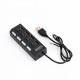 USB A 2.0 Hub Adaptor 4 X USB Port On-Off Black Αντάπτορας Σύνδεσης Τετραπλός Μαύρος QL1-J3 PT-112 12053 1218