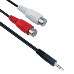 JACK 3.5 MALE TO 2 X RCA FEMALE M/F 0,2m CABLE-406 18215 22250B JACK 3.5 MALE TO 2 X RCA FEMALE M/F 0,2m CABLE-406 18215 22250B