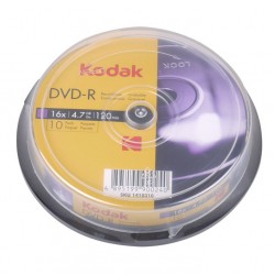 KODAK DVD-R 4.7Gb 16Χ ΚΕΝΑ ΕΓΓΡΑΨΙΜΑ DVDR 120" SPINDLE CAKEBOX [PACK 10] 1410310
