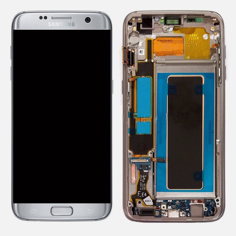 Οθόνη Samsung Galaxy S7 Edge SM-G935F GH97-18533B Original LCD & Touch FHD Silver Curved Αυθεντική οθόνη & Τζάμι Αφής Ασημί