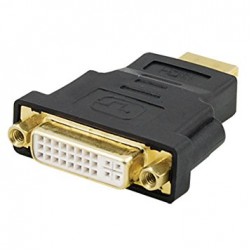 ADAPTER GOLD HDMI MALE 19pin TO DVI-I FEMALE 24+5pin BLACK 17101