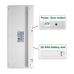 BK6001 WIRELESS SLIM KEYBOARD BLUETOOTH WHITE ENGLISH ΠΛΗΚΤΡΟΛΟΓΙΟ ΑΣΥΡΜΑΤΟ ΛΕΥΚΟ ΑΓΓΛΙΚΟ 17740-4