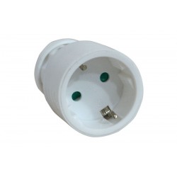 Powertech PT-173 Power Plug Suko Adaptor Female White 220-250V 16Am Τελικό Βύσμα Τροφοδοσίας Σούκο Θηλυκό Φις Λευκό