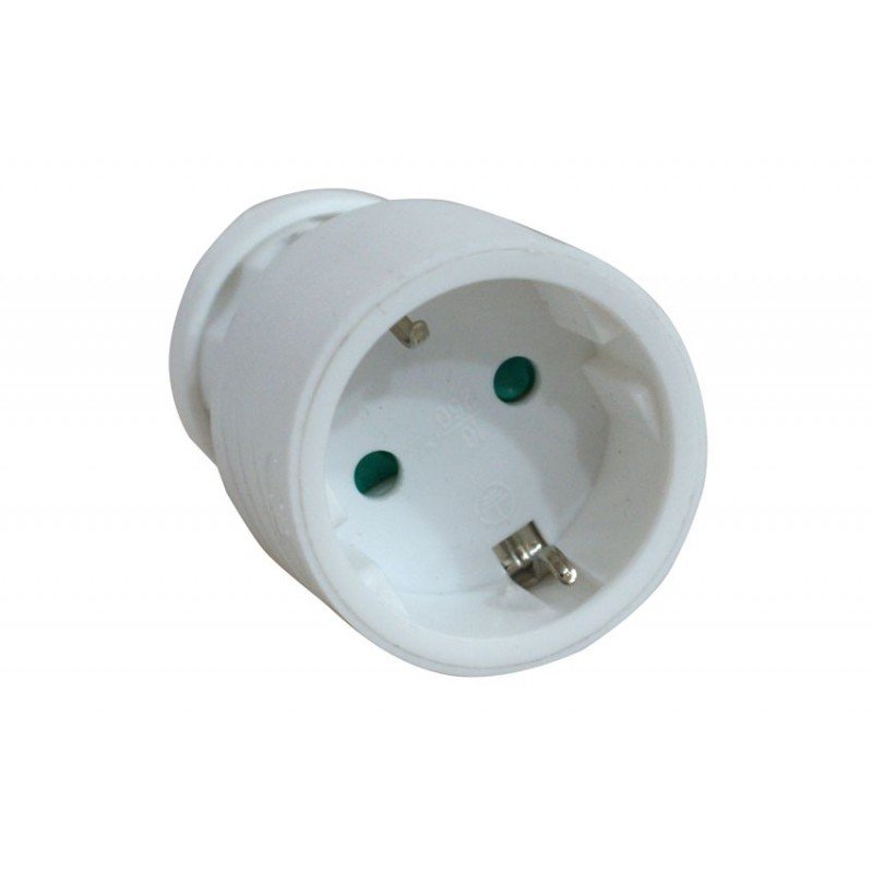 Powertech PT-173 Power Plug Suko Adaptor Female White 220-250V 16Am Τελικό Βύσμα Τροφοδοσίας Σούκο Θηλυκό Φις Λευκό Powertech PT-173 Power Plug Suko Adaptor Female White 220-250V 16Am Τελικό Βύσμα Τροφοδοσίας Σούκο Θηλυκό Φις Λευκό