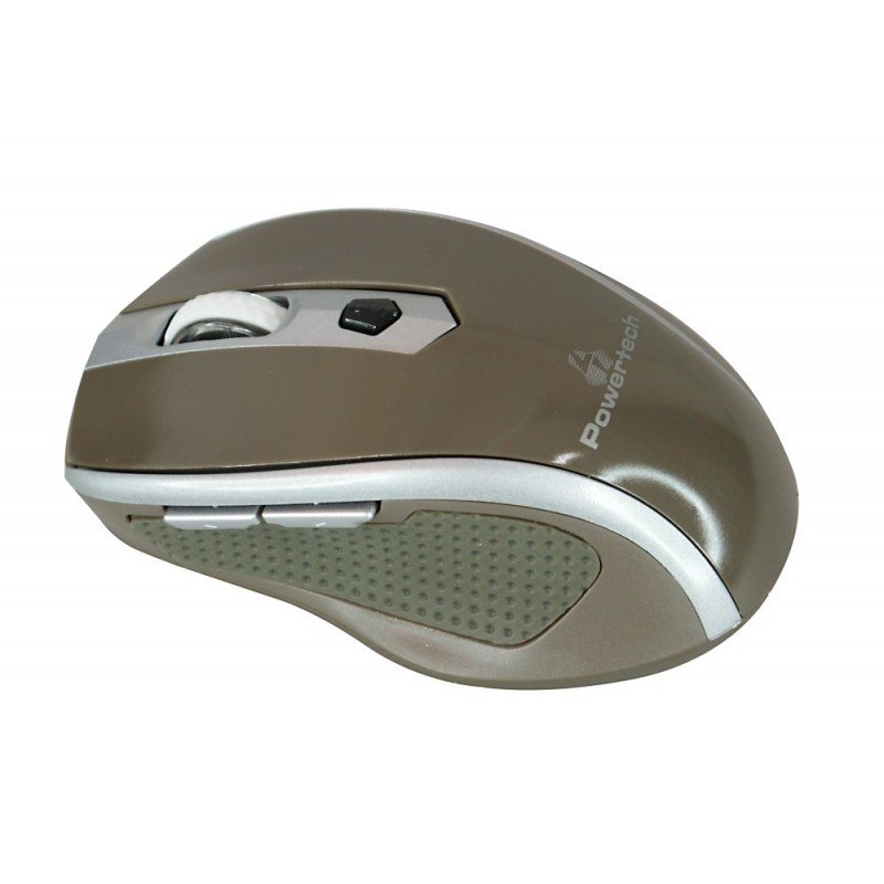 POWERTECH PT-298 MOUSE WIRELESS 2.4GH OPTICAL USB BROWN-SILVER 1600dpi ΠΟΝΤΙΚΙ ΟΠΤΙΚΟ ΑΣΥΡΜΑΤΟ ΚΑΦΕ-ΑΣΗΜΙ
