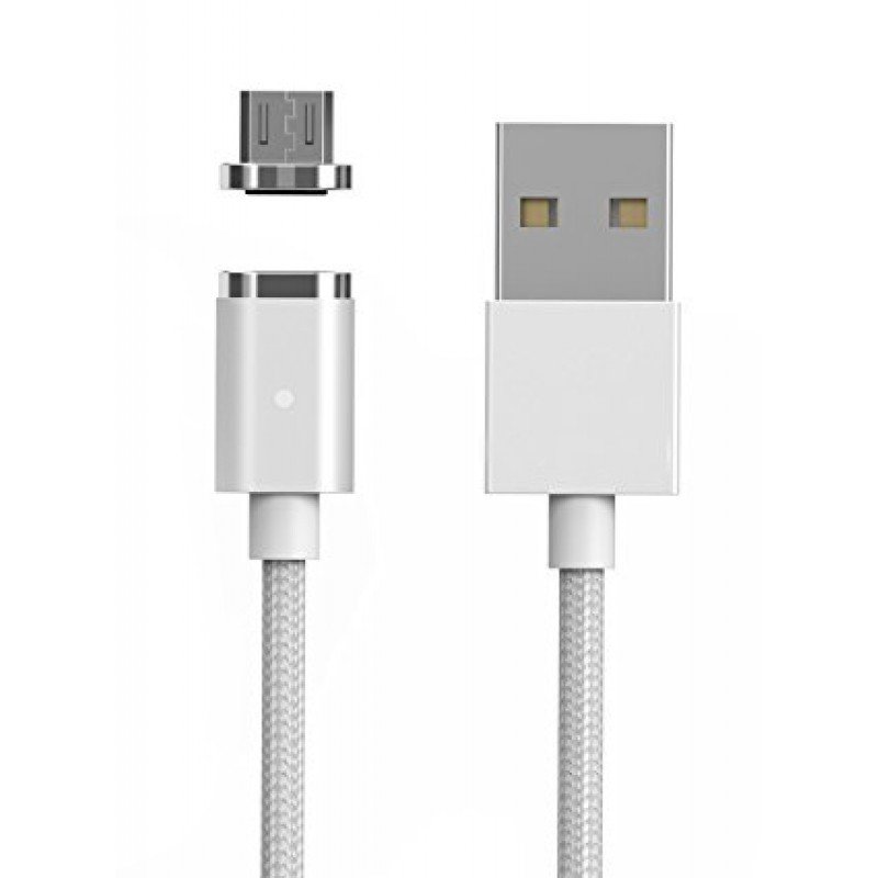POWERTECH PT-547 MAGNETIC CHARGING CABLE USB A 2.0 MALE TO MICRO USB B MALE SILVER 1m QJ5-B4 POWERTECH PT-547 MAGNETIC CHARGING CABLE USB A 2.0 MALE TO MICRO USB B MALE SILVER 1m QJ5-B4