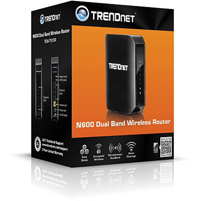 TRENDNET TEW-751DR N600 WIRELESS DUAL BAND ROUTER WiFi 2.4Ghz-5Ghz 300Mbps ΑΣΥΡΜΑΤΟΣ ΔΡΟΜΟΛΟΓΗΤΗΣ TRENDNET TEW-751DR N600 WIRELESS DUAL BAND ROUTER WiFi 2.4Ghz-5Ghz 300Mbps ΑΣΥΡΜΑΤΟΣ ΔΡΟΜΟΛΟΓΗΤΗΣ
