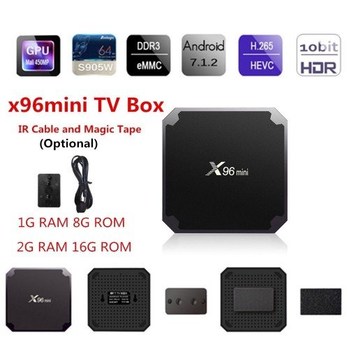 X96 MINI ANDROID 7.1 STREAMING MINI TV BOX 4K 2.4G 2GB 16G Wi-Fi MEDIA PLAYER IPTV X96 MINI ANDROID 7.1 STREAMING MINI TV BOX 4K 2.4G 2GB 16G Wi-Fi MEDIA PLAYER IPTV