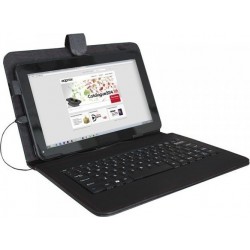 APPROX AP-PCK05 KEYBOARD GREEK & CARRY CASE BLACK TABLET 9.7"-10.1" ΠΛΗΚΤΡΟΛΟΓΙΟ ΒΑΣΗ & ΔΕΡΜΑΤΙΝΗ ΘΗΚΗ 