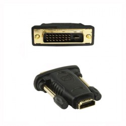 POWERTECH ADA-H003 ADAPTER HDMI FEMALE TO DVI D 24+1 MALE GOLD 