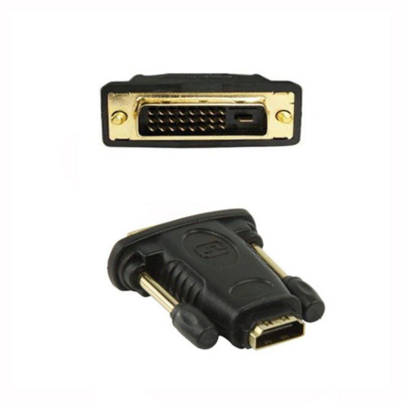 POWERTECH ADA-H003 ADAPTER HDMI FEMALE TO DVI D 24+1 MALE GOLD