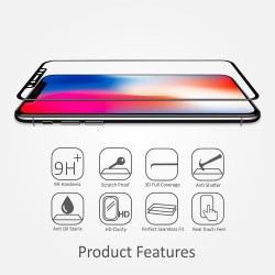 Tempered Glass Full Cover Screen Protector Black 9H 0.3mm iPhone X/XS Γυάλινο Προστατευτικό Οθόνης Tempered Glass Full Cover Screen Protector Black 9H 0.3mm iPhone X/XS Γυάλινο Προστατευτικό Οθόνης