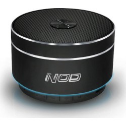 NOD ROUND SOUND BLACK MINI PORTABLE SPEAKER 5W BLUETOOTH MICRO SD FM RADIO AUX IN HANDSFREE ΑΣΥΡΜΑΤΟ ΗΧΕΙΟ ΜΑΥΡΟ