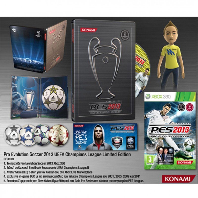 PRO EVOLUTION SOCCER 2013 GR ΕΛΛΗΝΙΚΟ UEFA CHAMPIONS LEAGUE LIMITED EDITION STEELBOOK (360) PRO EVOLUTION SOCCER 2013 GR ΕΛΛΗΝΙΚΟ UEFA CHAMPIONS LEAGUE LIMITED EDITION STEELBOOK (360)