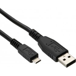 POWERTECH CAB-U001 USB A 2.0 CABLE MALE TO USB MALE B MICRO 1.8m BLACK NG-MICROUSB-2M