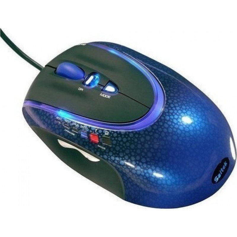 MOUSE WIRED USB LEIZER NOTEBOOK SAITEK ΠΟΝΤΙΚΙ ΛΕΙΖΕΡ ΕΝΣΥΡΜΑΤΟ ΜΠΛΕ GM3200