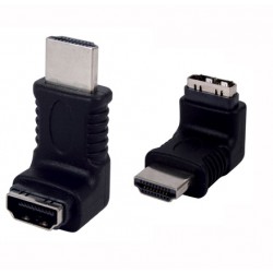 ADAPTOR HDMI MALE TO HDMI FEMALE CORNER VC-011 BLACK