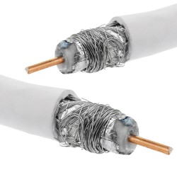 Καλώδιο Κεραίας Ομοαξωνικό Χαλκός Antena TV Coaxial Cable 75Ohm White 100m Biokal 0578