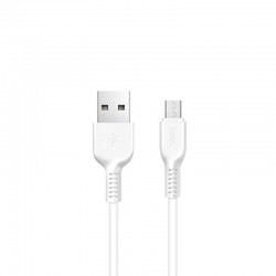 Hoco USB A 2.0 Cable Male To Micro USB B Male White 3m Fast Charging Καλώδιο Φόρτισης Λευκό X20 14213