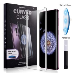 Tempered Glass Screen Protector 3D Curved Full Glue UV Light Nano Liquid - Προστατευτικό Οθόνης Samsung S9 (G960F)