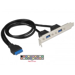 Delock 84836 2 x USB 3.0 EXxternal Port Female 19pin Header Delock 84836 2 x USB 3.0 EXxternal Port Female 19pin Header