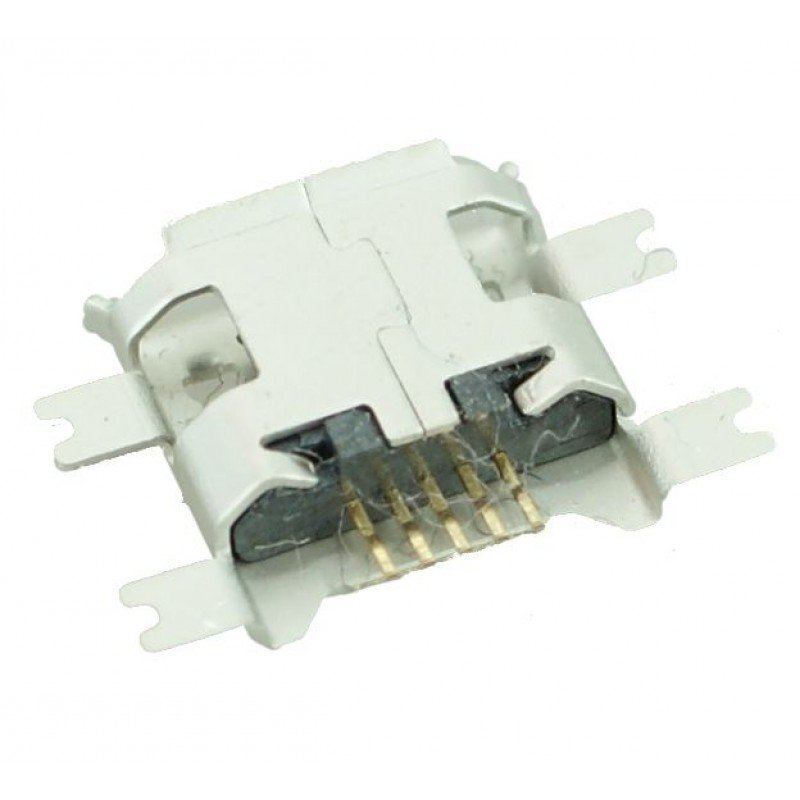 Micro Usb Type B Connector Female Sink 0.8 Dip Silver Con - U024