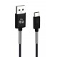 USB A 2.0 Fast Charging - Data Cable Male To Micro USB Black 1m Καλώδιο Φόρτισης & Δεδομένων PTR-0017