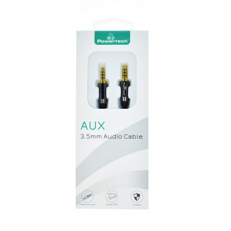 Jack 3.5 Male To Jack 3.5 Male 4pin Gold Metal 1m Stereo Καλώδιο Ήχου Επίχρυσο PTR-0074