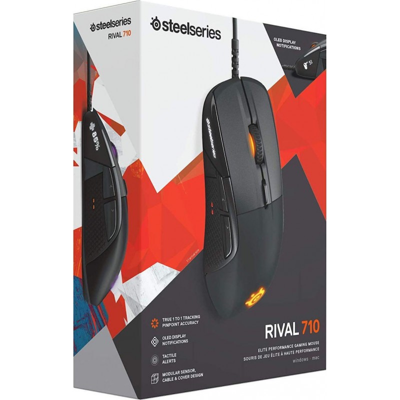 Steelseries Rival 710 Gaming Mouse WIired Optical Usb Oled Black Οπτικό Ποντίκι Steelseries Rival 710 Gaming Mouse WIired Optical Usb Oled Black Οπτικό Ποντίκι