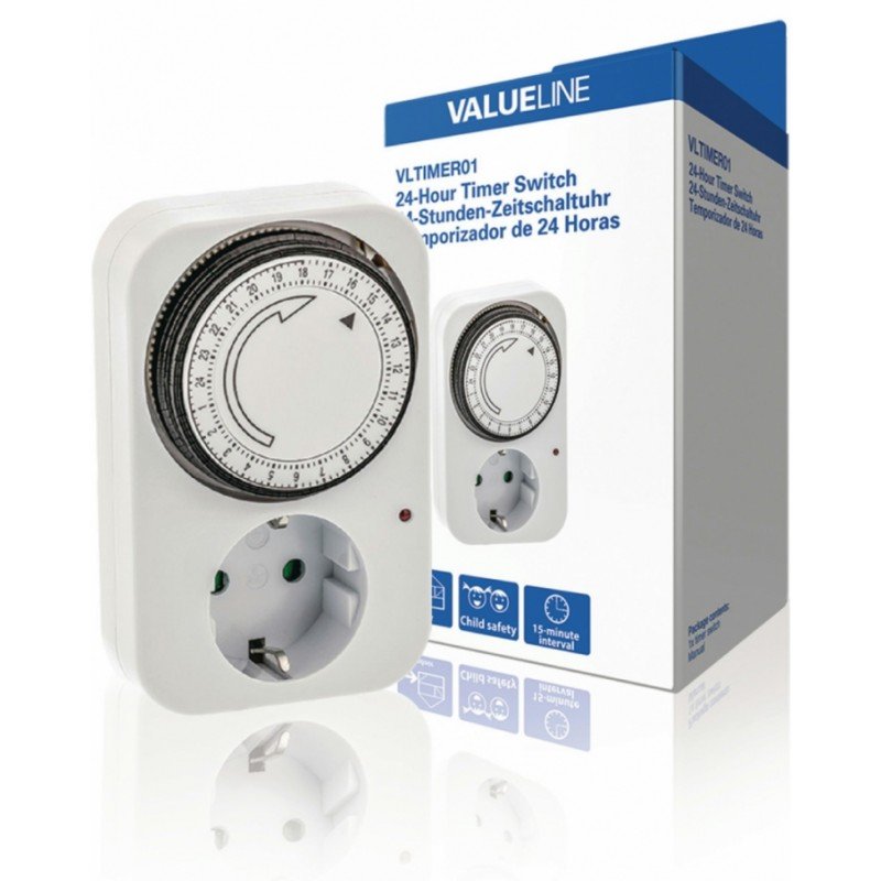 Χρονοδιακόπτης Ρεύματος Valueline Timer Switch VLTIMER01 Χρονοδιακόπτης Ρεύματος Valueline Timer Switch VLTIMER01