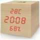 Θερμόμετρο Υγρόμετρο Ρολόι Ημερολόγιο Life WES-105 Cube Wooden Thermometer Hygrometer Clock Calendar Θερμόμετρο Υγρόμετρο Ρολόι Ημερολόγιο Life WES-105 Cube Wooden Thermometer Hygrometer Clock Calendar