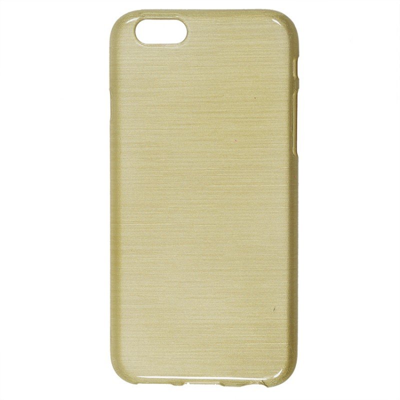 Silicone Flexible Jelly Case Brush Iphone 6 - 6s  Μπέζ Θήκη Κίνητού i6 - i6s