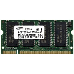Μνήμη Samsung 512MB DDR1 PC2700 CL2.5 DDR Memory M470L6524BT0-CB3 SoDimm Μνήμη Samsung 512MB DDR1 PC2700 CL2.5 DDR Memory M470L6524BT0-CB3 SoDimm