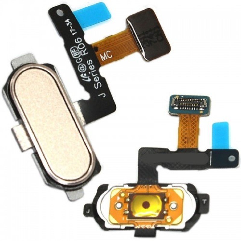 Καλωδιοταινία Samsung Galaxy J7 2017 /  J5 2017 Με Κεντρικό Κουμπί Χρυσό Home Button Flex Gold