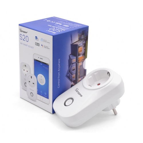 Sonoff S20 WiFi Smart Socket Switch - Τηλεχειριζόμενη Πρίζα WiFi Απομακρυσμένου Ελέγχου Sonoff S20 WiFi Smart Socket Switch - Τηλεχειριζόμενη Πρίζα WiFi Απομακρυσμένου Ελέγχου
