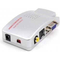  VGA Female Converter Adapter To AV RCA & S-VIDEO Female 18299 FTT14-009