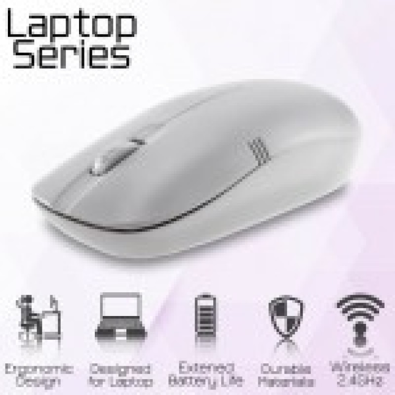 Mouse Wireless Optical White USB Ποντίκι Ασύρματο Οπτικό Λευκό QI3-H5