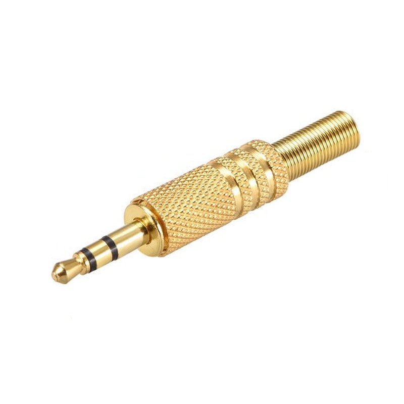 Adapter Jack 3.5 Stereo Male Metallic Gold Plug Τελικό Βύσμα Μεταλλικό Επίχρυσο Στερεοφωνικό Ήχου D018G Adapter Jack 3.5 Stereo Male Metallic Gold Plug Τελικό Βύσμα Μεταλλικό Επίχρυσο Στερεοφωνικό Ήχου D018G