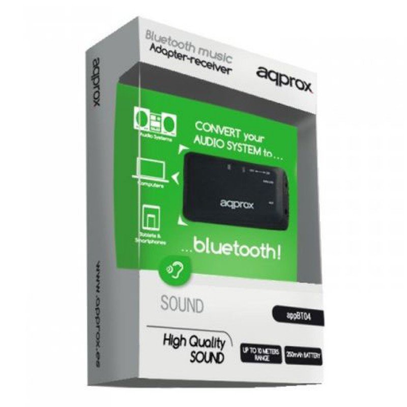 Ασύρματος  Αναμεταδότης Μουσικής Approx APPBT04 Bluetooth Music Receiver Adapter