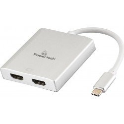 USB 3.1 Type C Male To 2 X HDMI Female Converter 0.20m Μετατροπέας CAB-UC033