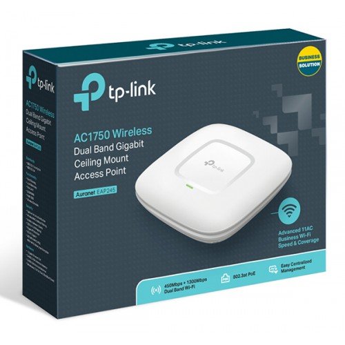 TP-Link EAP245 V1.0 AC1750Mbps Universal WiFi Dual Band Range Extender-Access Point Ασύρματος Αναμεταδότης Δικτύου TP-Link EAP245 V1.0 AC1750Mbps Universal WiFi Dual Band Range Extender-Access Point Ασύρματος Αναμεταδότης Δικτύου