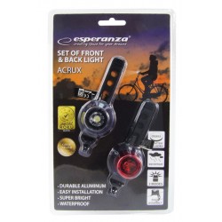 Εμπρόσθιος & Οπίσθιος LED Φωτισμός Ποδηλάτου Bike Set Front & Back Light Waterproof Acrux ESPERANZA EOT016 Εμπρόσθιος & Οπίσθιος LED Φωτισμός Ποδηλάτου Bike Set Front & Back Light Waterproof Acrux ESPERANZA EOT016