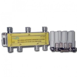 Διακλαδωτής Σήματος Κεραίας FTT5-004 TV Splitter Adapter 5-2400Mhz 1:6 DC Pass Waterproof Διακλαδωτής Σήματος Κεραίας FTT5-004 TV Splitter Adapter 5-2400Mhz 1:6 DC Pass Waterproof