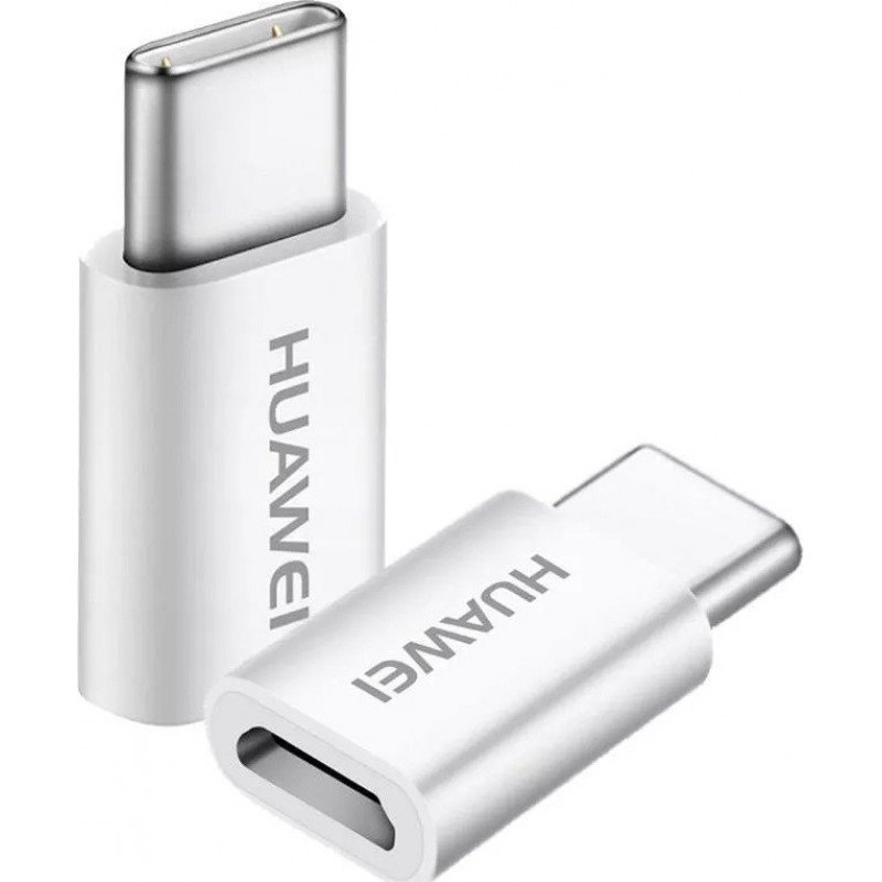 Adaptor Micro USB Female To Type C Male Adapter White Μετατροπέας Huawei HL1122 AP52