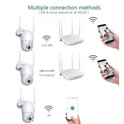 Innotronik IP Camera Dome IP65 IR 10m External 2Mpx 1080p WiFi White Κάμερα Εξωτερικού Χώρου Λευκή IPP-011