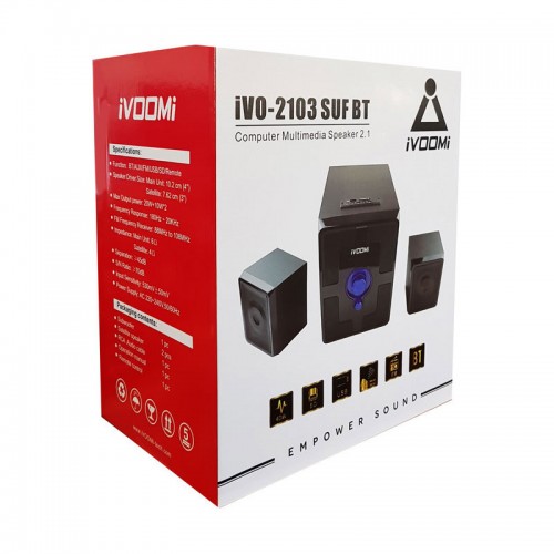Ηχεία IVOOMi iVO-2103 SUF BT 2.1ch USB/SD/FM/BT 40W Speakers Τηλεχειριστήριο Ηχεία IVOOMi iVO-2103 SUF BT 2.1ch USB/SD/FM/BT 40W Speakers Τηλεχειριστήριο