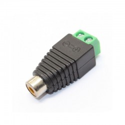Adapter RCA Female Terminal Block 2pin Σύνδεσμος Καλωδίου Με Κλέμα 2pin Σε RCA Θηλυκό HM-R60-1 CV-2085