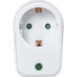 Μονόπριζο Προστασίας Υπέρτασης Σούκο Λευκό 1 Θέσης Shuko Protection Socket White 16a PT-996 Μονόπριζο Προστασίας Υπέρτασης Σούκο Λευκό 1 Θέσης Shuko Protection Socket White 16a PT-996